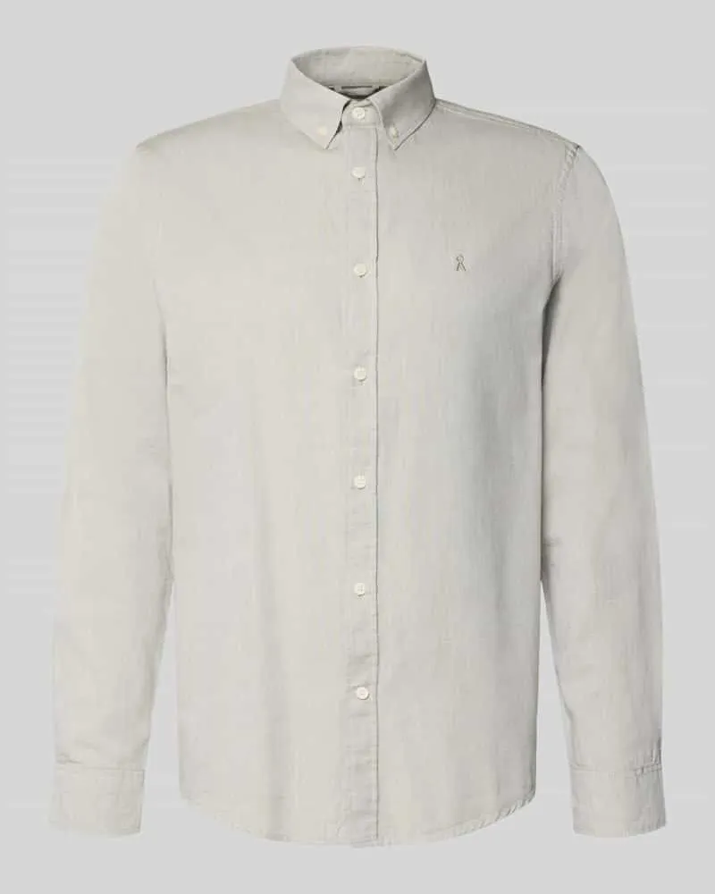 Armedangels Regular Fit Freizeithemd aus reiner Bio-Baumwolle Modell 'QUAASA Hellgruen