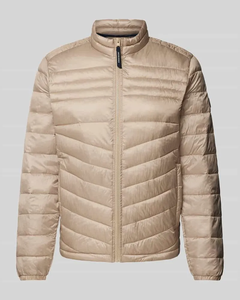 Jack & Jones Steppjacke mit Stehkragen Modell 'HERO Beige