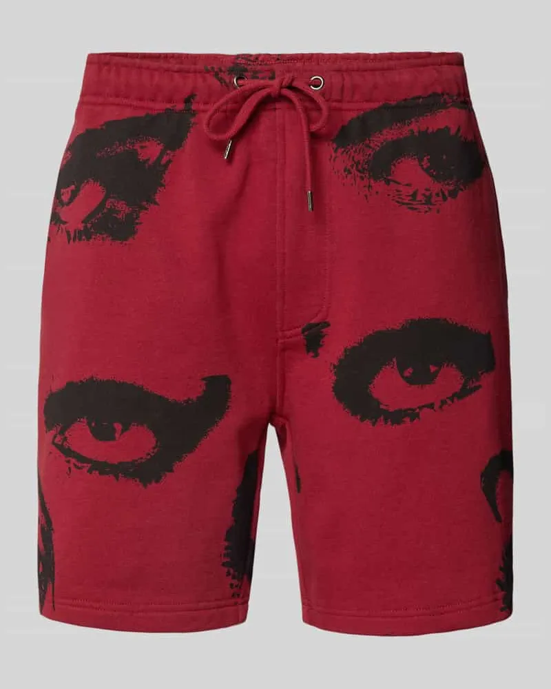 The Hundreds Sweatshorts mit Motiv-Print Rot