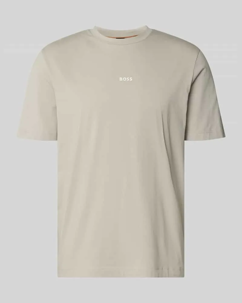 HUGO BOSS Regular Fit T-Shirt aus Baumwoll-Mix Modell 'TCHUP Sand