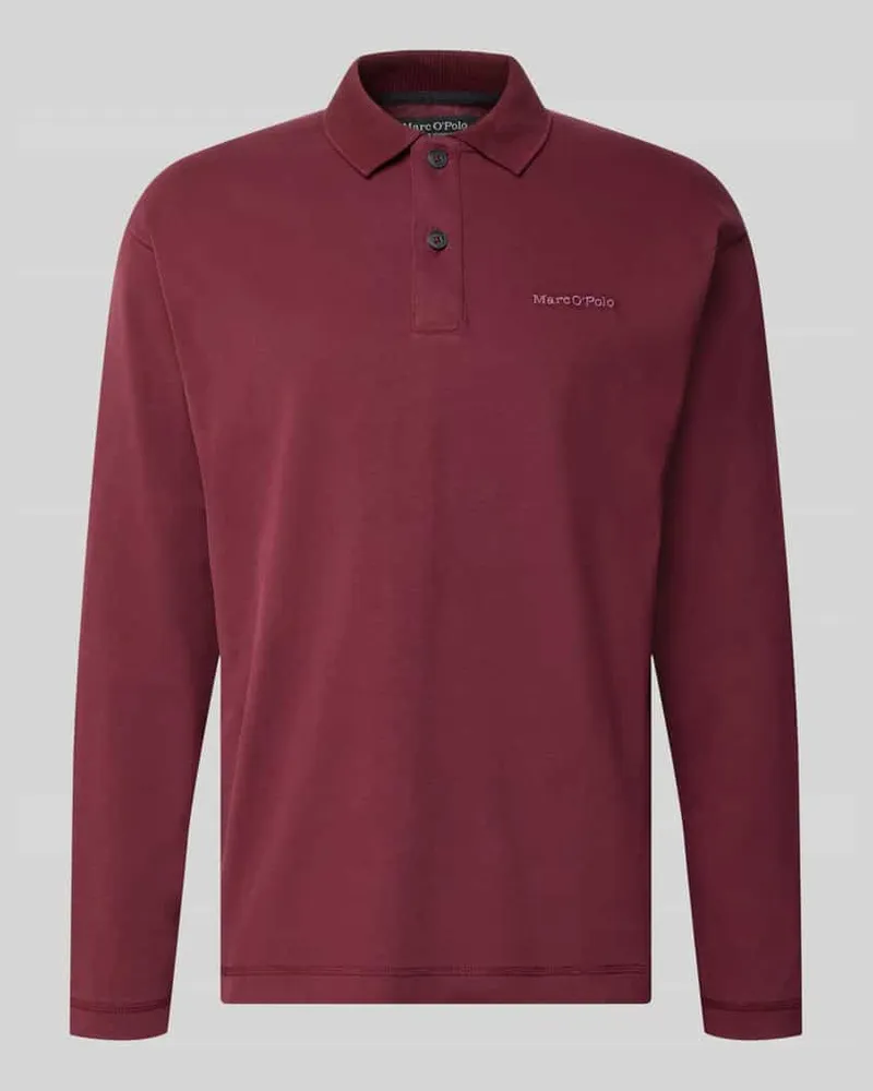 Marc O'Polo Relaxed Fit Poloshirt aus reiner Baumwolle Bordeaux