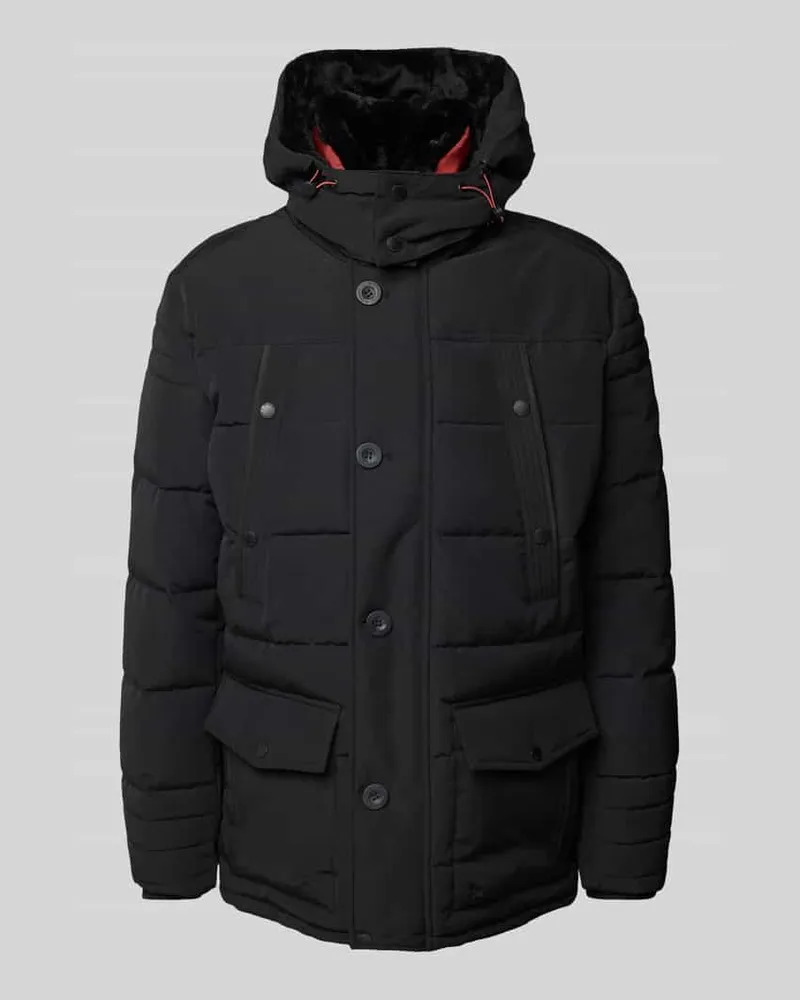 McNeal Steppjacke mit Label-Detail Black
