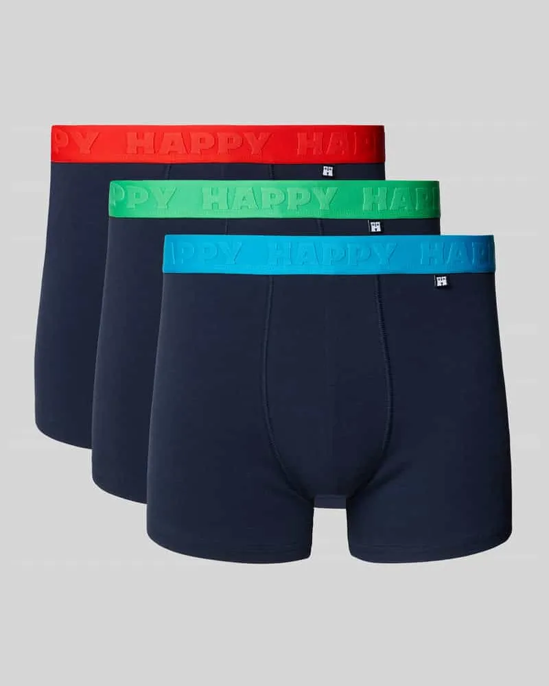 Happy Socks Trunks mit elastischem Bund im 3er-Pack Marine