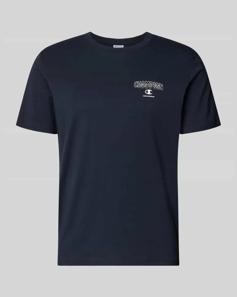 Champion T-Shirt mit Logo und Rundhalsausschnitt Marine