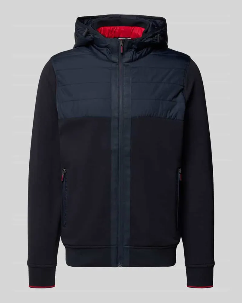 Christian Berg Regular Fit Sweatjacke mit gefüttertem Stehkragen Marine