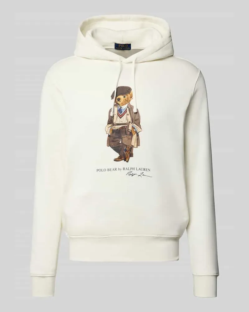 Ralph Lauren Hoodie mit Label-Motiv-Print Weiss