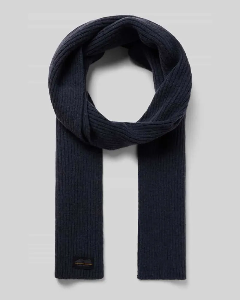 Camel Active Schal in Strick-Optik aus reiner Wolle Marine