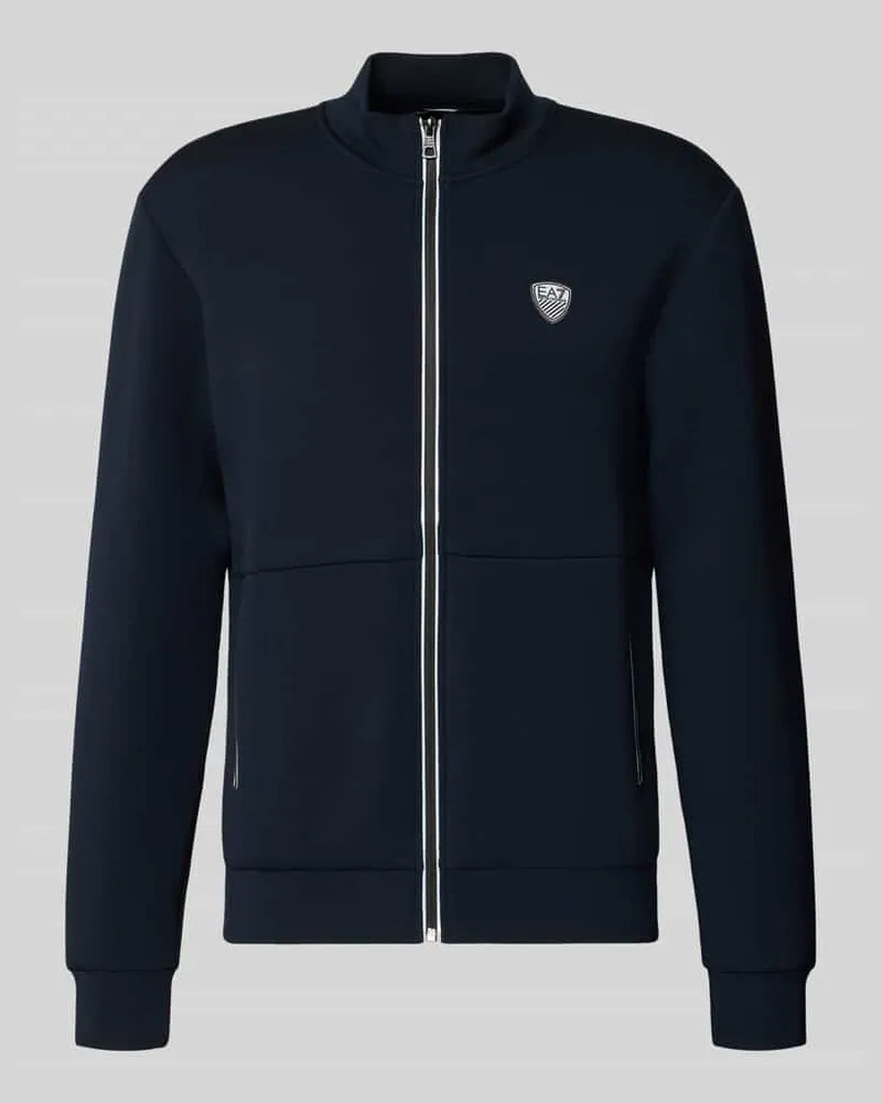 EA7 Sweatjacke mit Reißverschluss Dunkelblau
