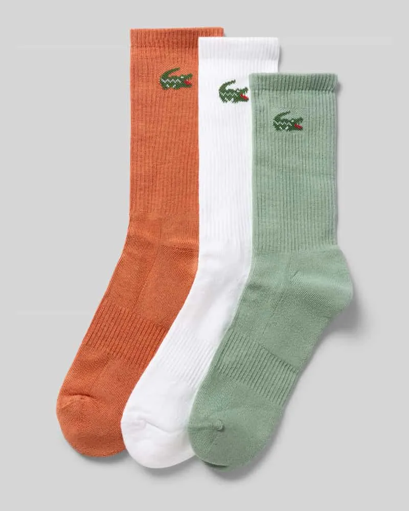 Lacoste Socken aus Baumwoll-Mix im 3er-Pack Orange