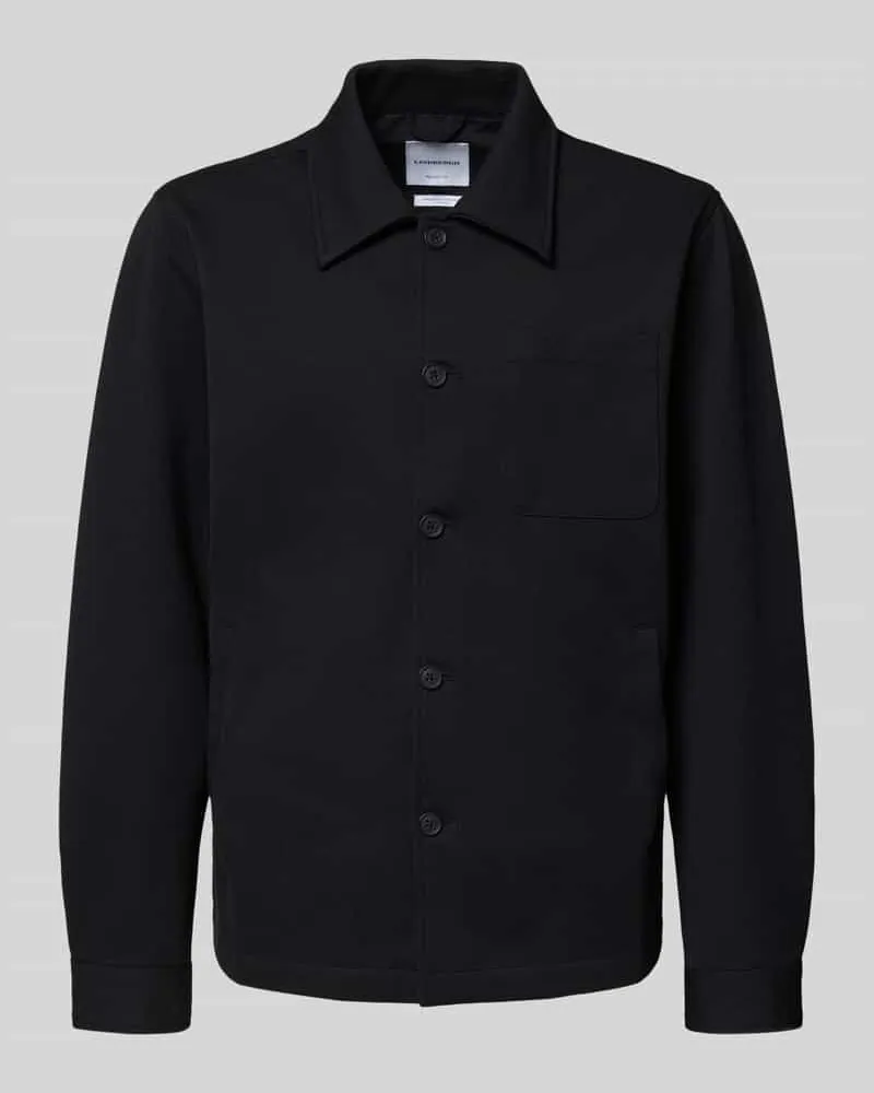 Lindbergh Hemdjacke mit Knopfleiste Black