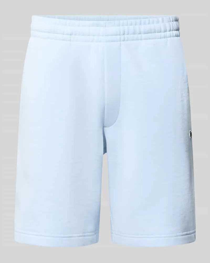 Lacoste Relaxed Fit Sweatshorts aus Baumwoll-Mix Hellblau