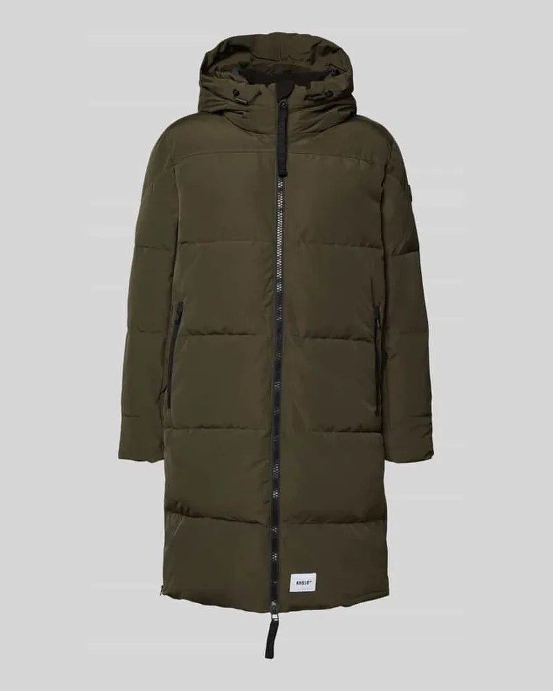 khujo Steppjacke mit Kapuze und Zweiwege-Reißverschluss Modell 'LEAR Oliv