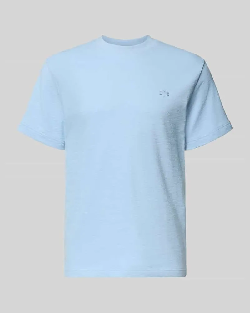 Lacoste Regular Fit T-Shirt aus reiner Baumwolle Hellblau