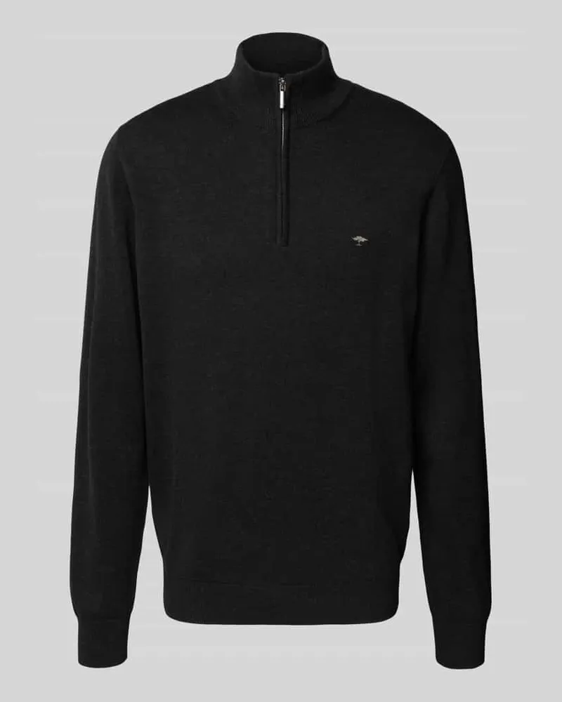 Fynch-Hatton Strickpullover mit Troyer-Kragen 