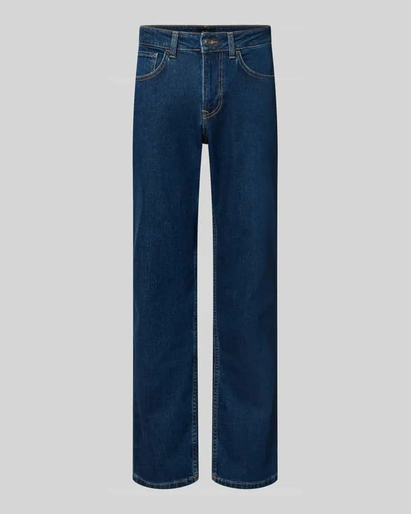 Pepe Jeans Straight Fit Jeans aus Baumwoll-Mix Modell 'Cash Blau