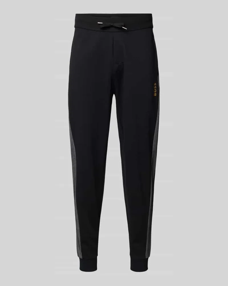 HUGO BOSS Relaxed Fit Sweatpants mit Label-Print 