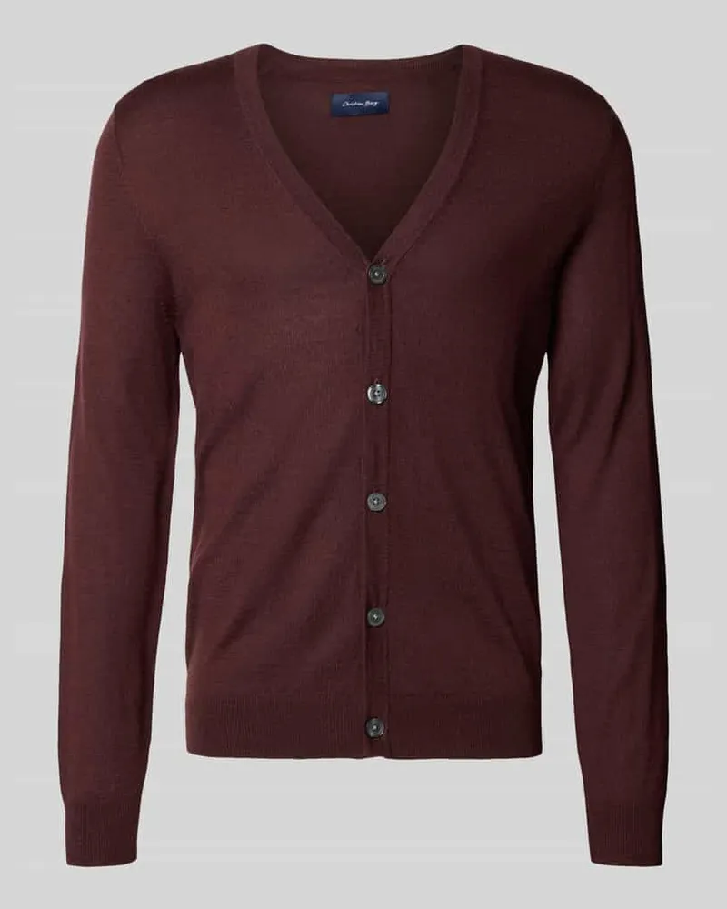 Christian Berg Strickjacke mit V-Ausschnitt 