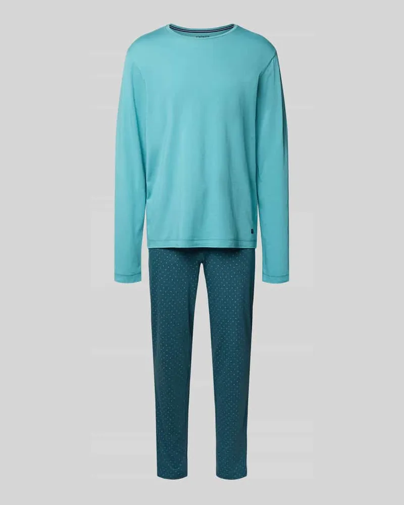 Jockey Pyjama mit Rundhalsausschnitt Tuerkis