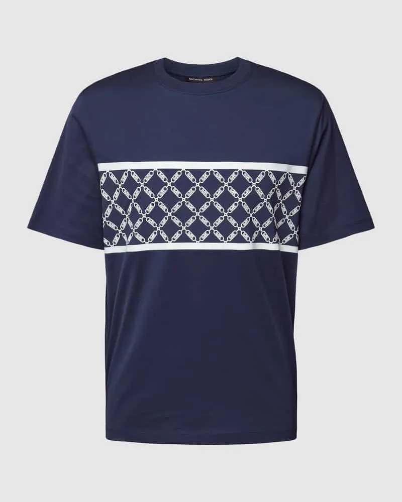 Michael Kors T-Shirt mit Blockstreifen Modell 'EMPIRE STRIPE Dunkelblau
