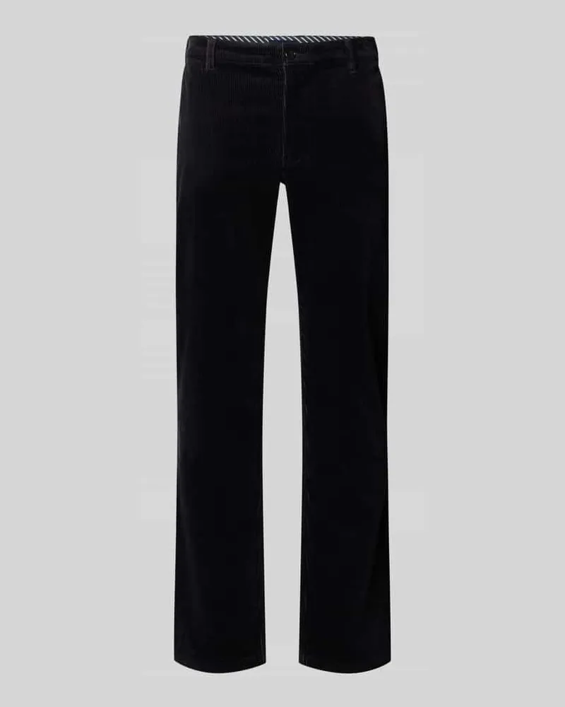 Christian Berg Straight Fit Stoffhose aus Baumwoll-Mix Marine