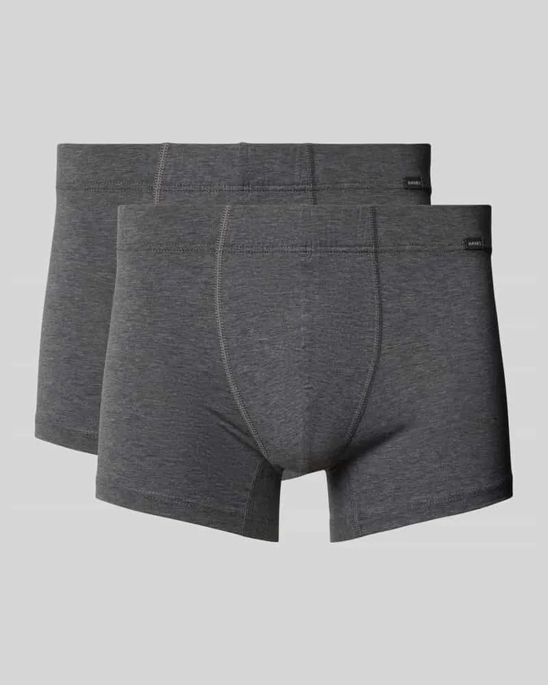 Hanro Trunks mit Label-Detail im 2er-Pack Anthrazit