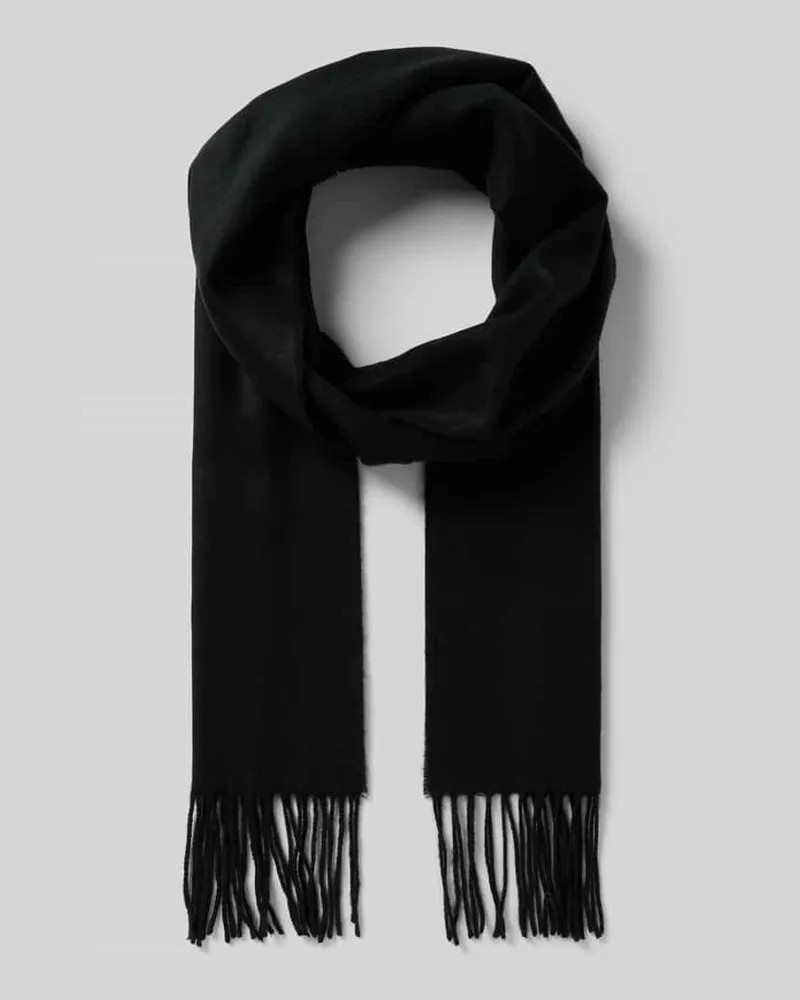 Christian Berg Schal mit Fransen Black