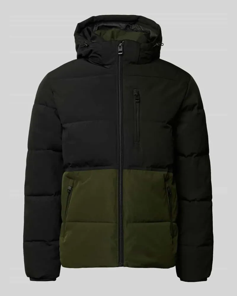 Jack & Jones Steppjacke mit Reißverschlusstaschen Modell 'OWEN Oliv