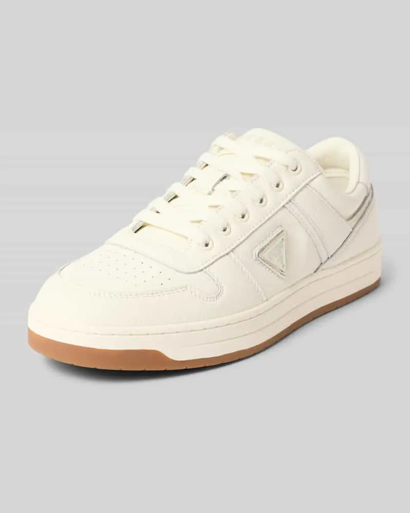 Guess Sneaker aus Leder mit Label-Detail Modell 'UDDENT Offwhite