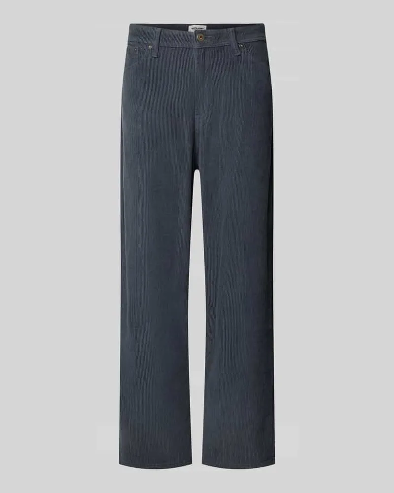 Jack & Jones Straight Leg Cordhose aus reiner Baumwolle Modell 'ALEX Rauchblau