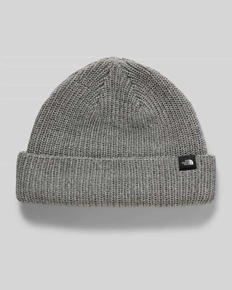The North Face Strickmütze mit breitem Umschlag und Label-Detail 