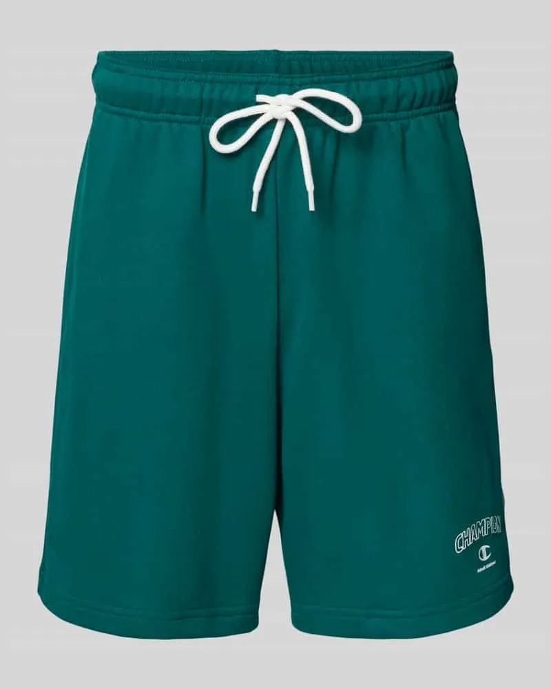 Champion Sweatshorts mit Logo und elastischem Bund Dunkelgruen