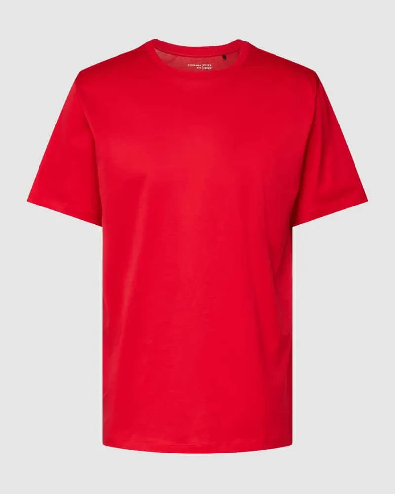 Schiesser Relaxed Fit T-Shirt mit geripptem Rundhalsausschnitt 