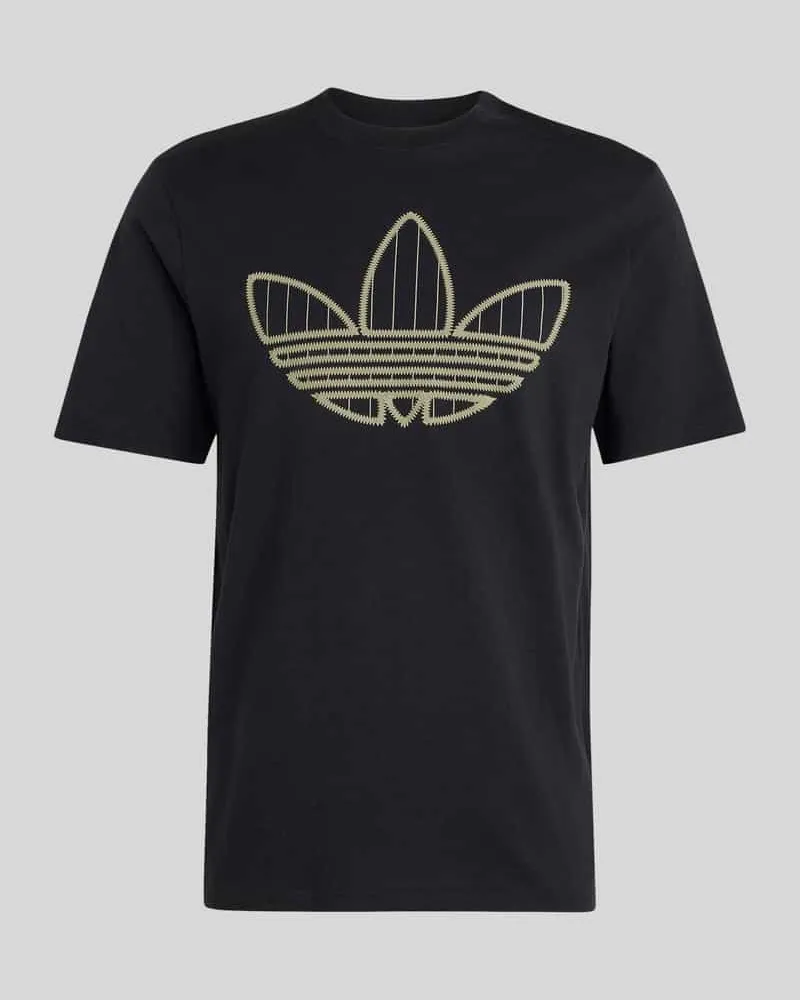 adidas Regular Fit T-Shirt aus reiner Baumwolle Modell 'TREFOIL INFILL Black
