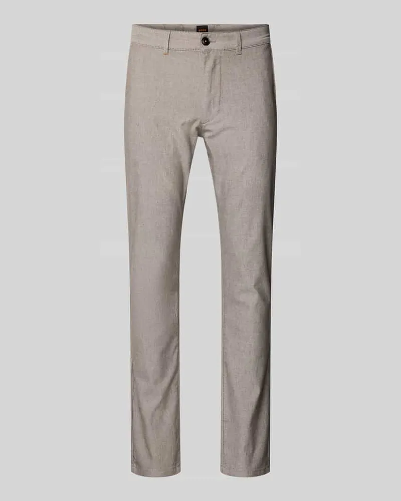 HUGO BOSS Slim Fit Chino aus Baumwoll-Mix mit Leinen-Anteil 