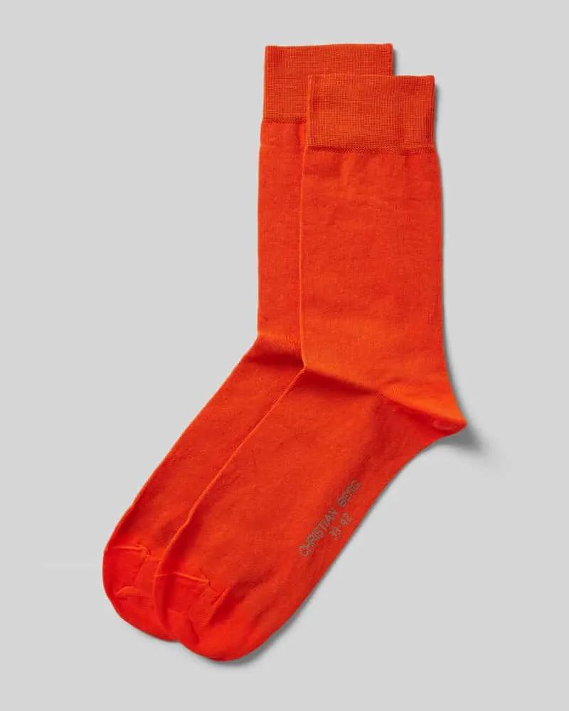 Christian Berg Socken mit Label-Detail Dunkelorange