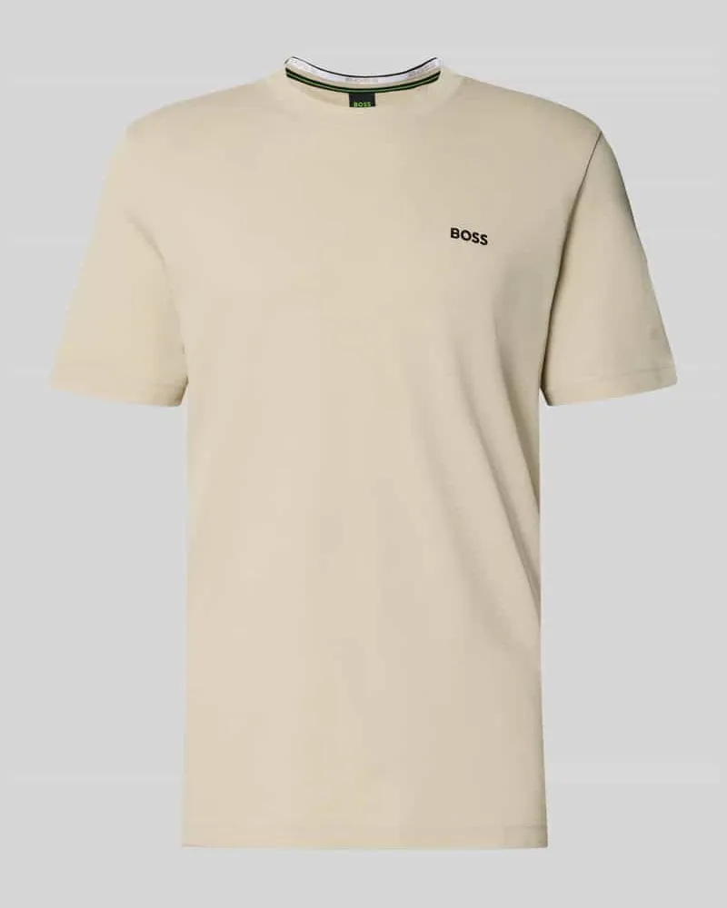 HUGO BOSS Regular Fit T-Shirt aus Baumwoll-Piqué Modell 'TS_PIQUE Beige