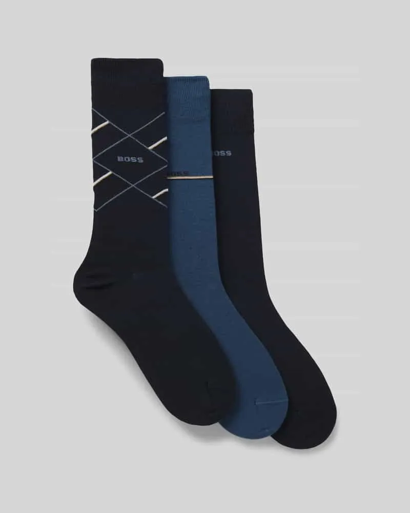 HUGO BOSS Socken aus Baumwoll-Mix im 3er-Pack Marine