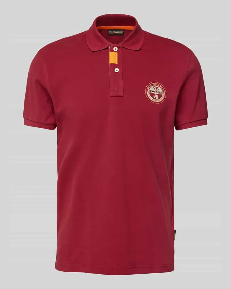 Napapijri Regular Fit Poloshirt mit Label-Stitching Modell 'CLANIS 
