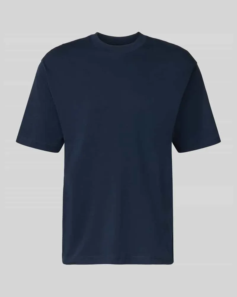 McNeal Regular Fit T-Shirt aus reiner Baumwolle Dunkelblau