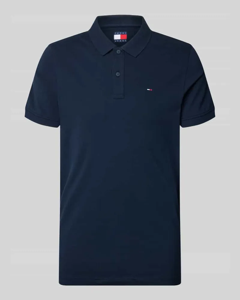 Tommy Hilfiger Regular Fit Poloshirt Modell 'TJM SLIM PLACKET POLO EXT Marine