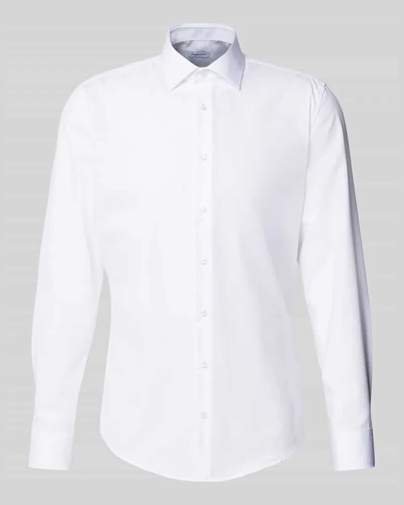 Seidensticker Slim Fit Business-Hemd aus reiner Baumwolle Weiss