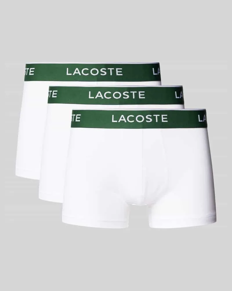 Lacoste Trunks mit elastischem Label-Bund im 3er-Pack 