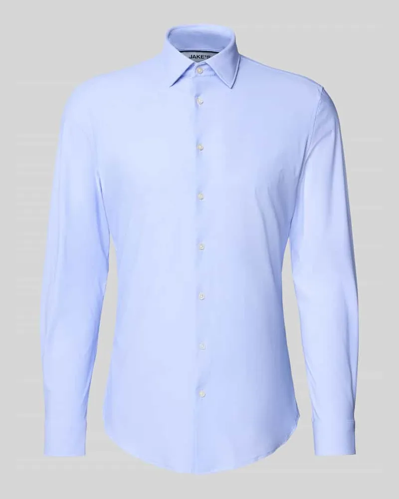 JAKE*S Slim Fit Business-Hemd mit Kentkragen 