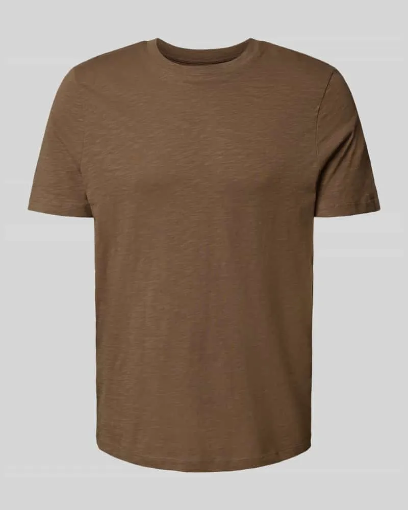 McNeal Regular Fit T-Shirt mit Rundhalsausschnitt Mittelbraun