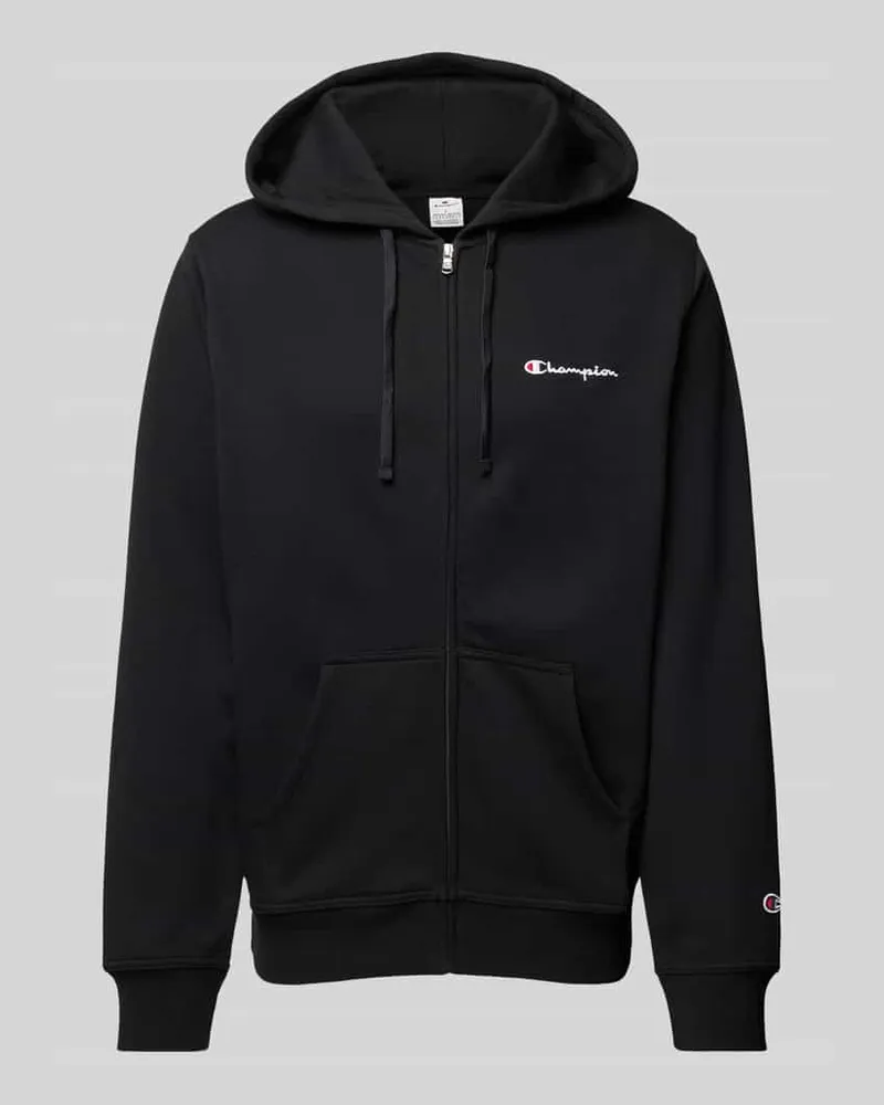 Champion Sweatjacke mit Label-Stitching 