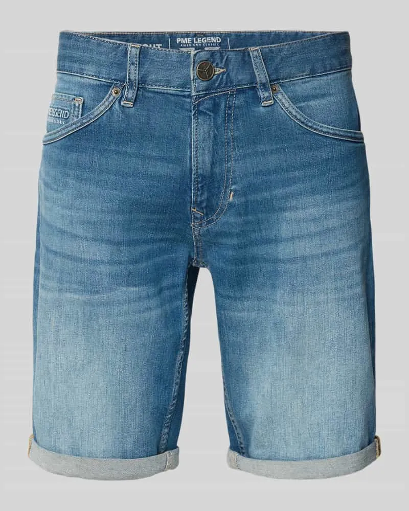 PME Legend Regular Fit Jeansshorts im 5-Pocket-Design Jeansblau