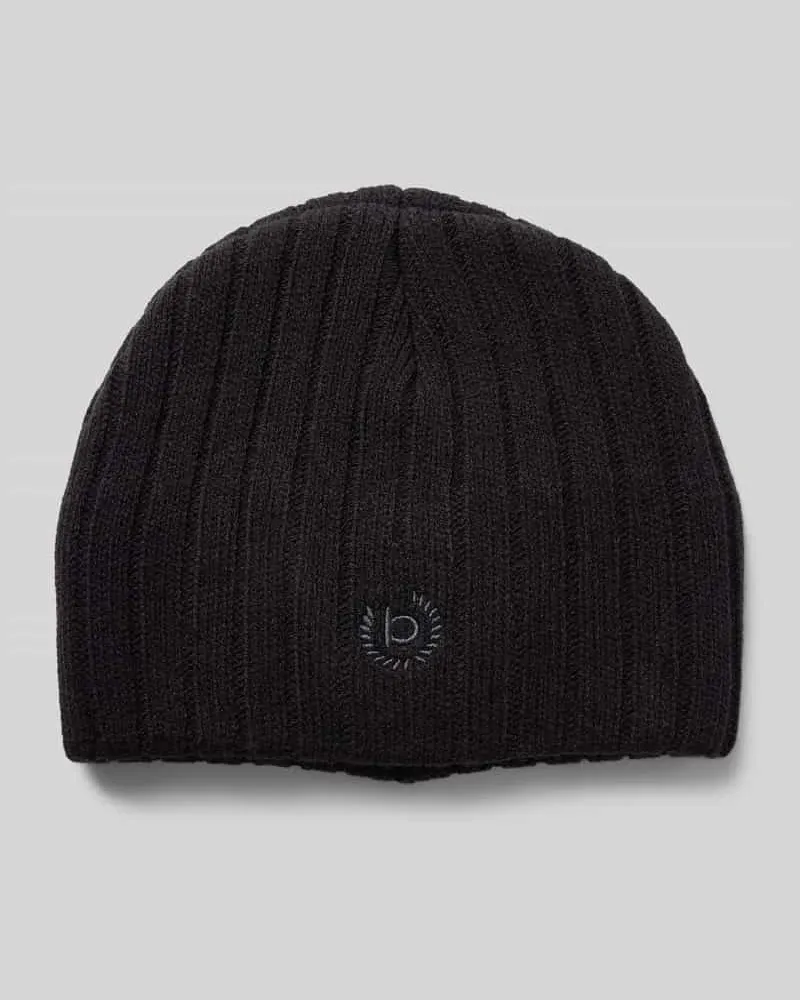 Bugatti Beanie mit Logo-Stitching Black
