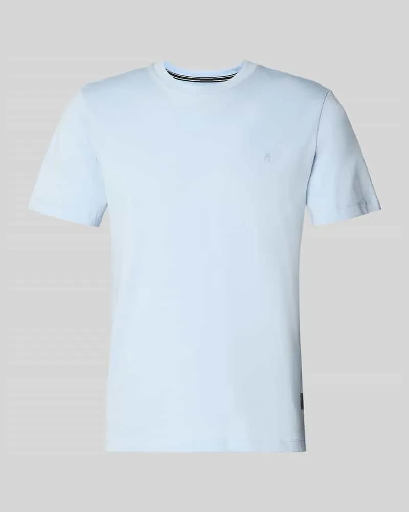Replay Regular Fit T-Shirt mit Logo-Detail Hellblau