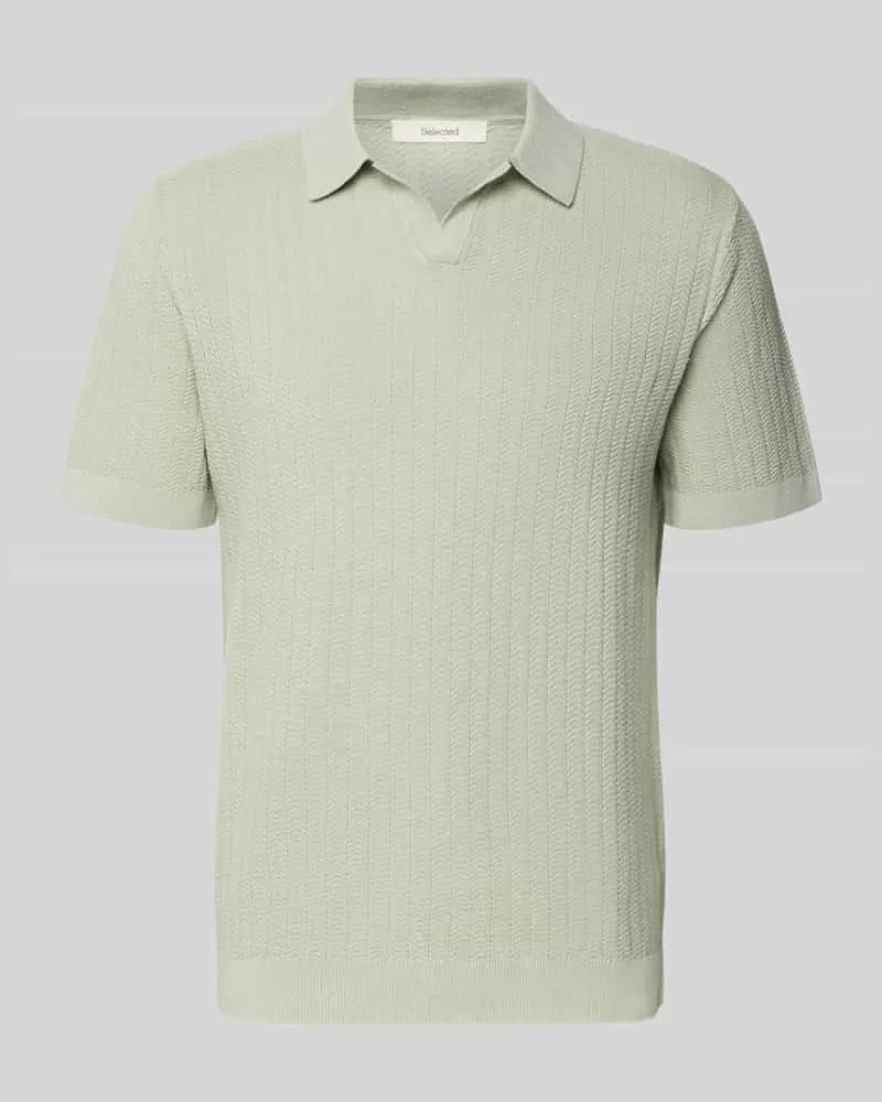 Selected Homme Regular Fit Poloshirt aus Baumwoll-Leinen-Mix Modell 'MATTIS Lind