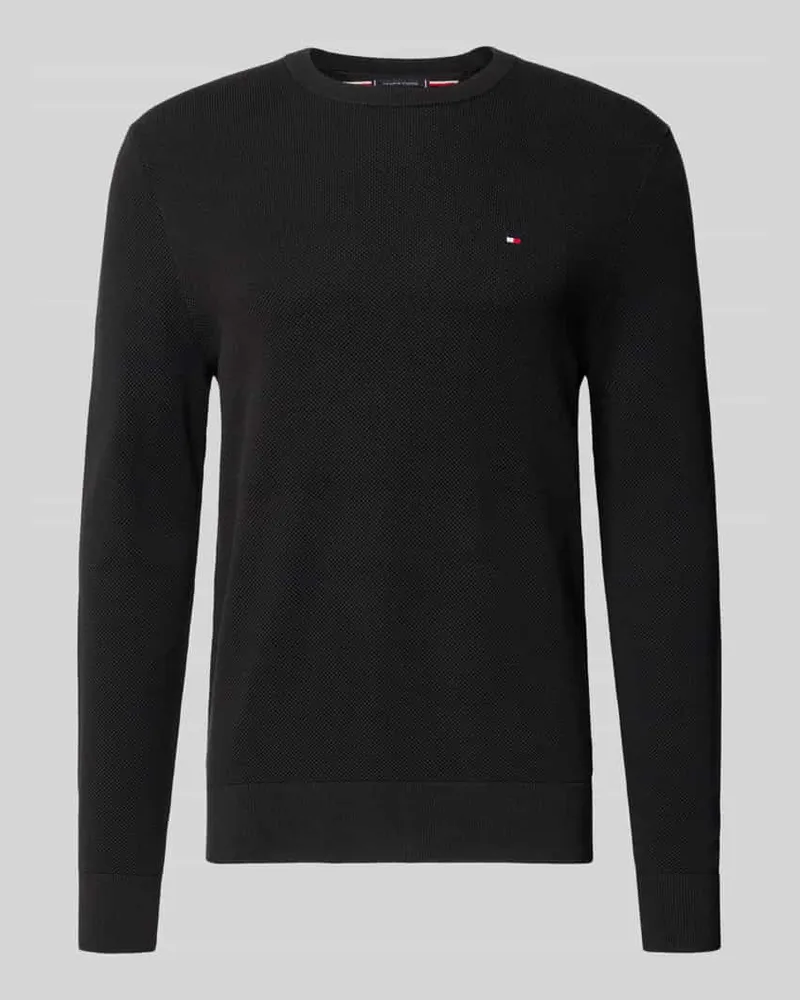 Tommy Hilfiger Regular Fit Pullover aus reiner Baumwolle Black